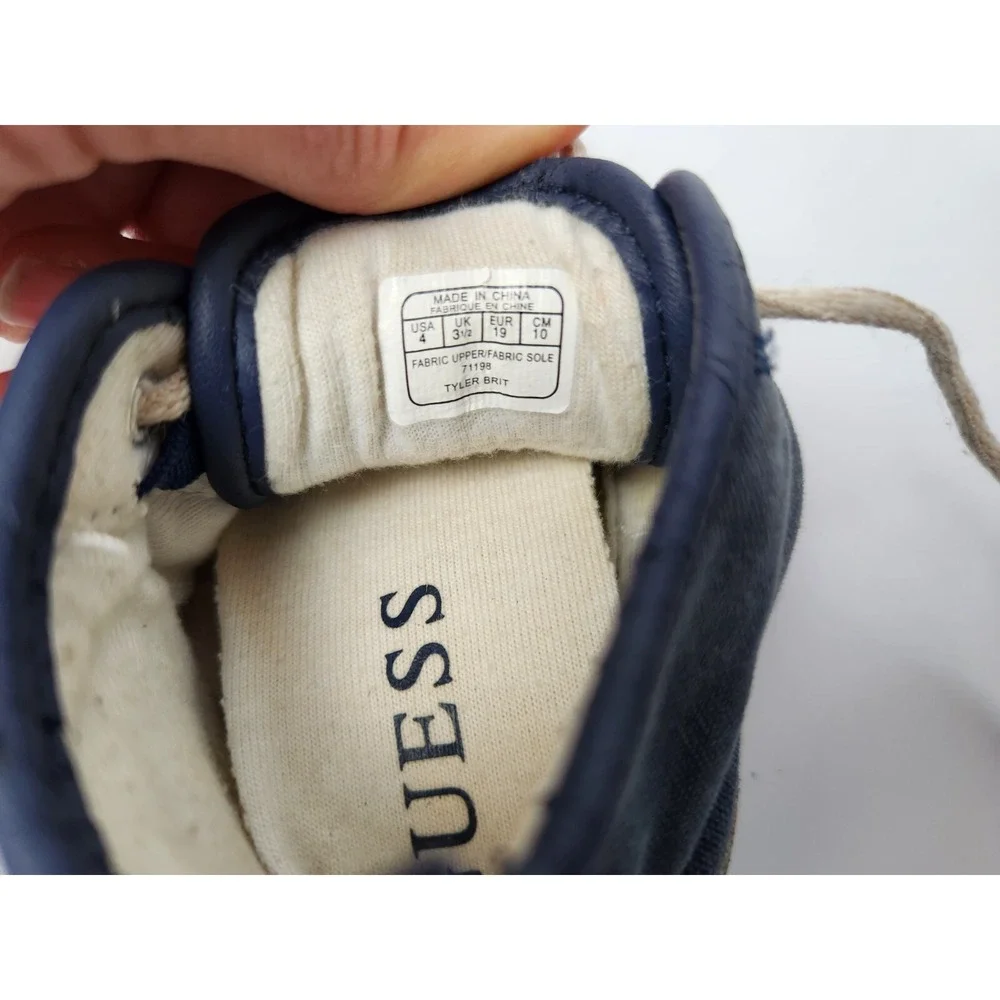 Baby Toddler Guess Denim Hi Top Sneakers Shoes Blue 4‎ Cute Preppy Baby Shower